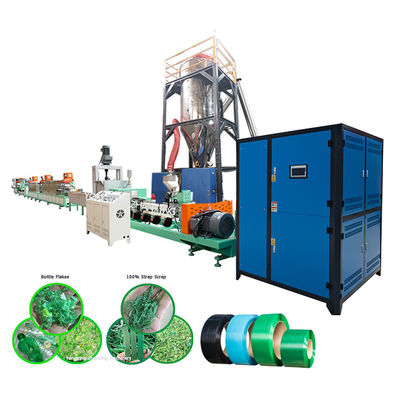 9-32mm Çizgi Genişi ve PET Çipleri Çiğ Malzeme Pürüzsüz Üretim için PET Çizgi Ekstrüzyon Makinesi