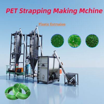 Single Screw Extruder Strong Tension Embossed Pet Band Strap Production Line